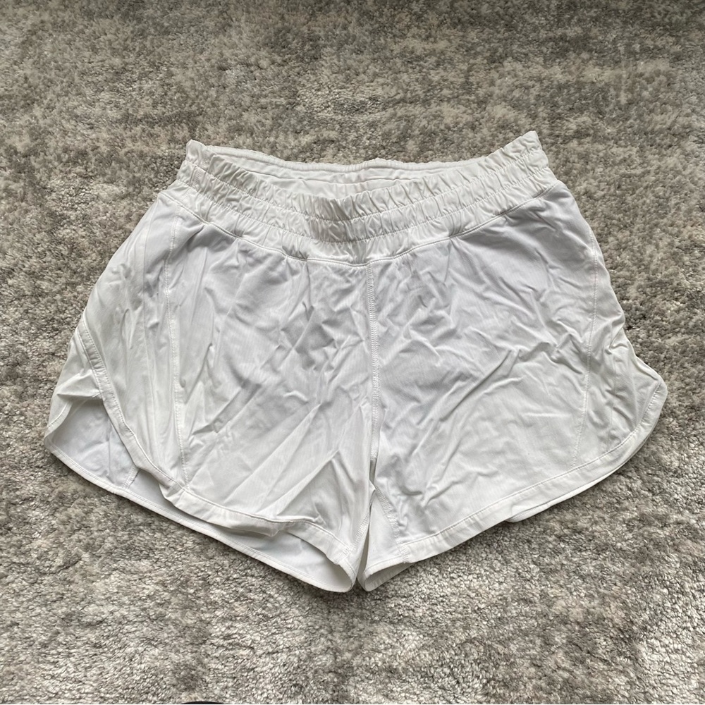 Lululemon Track That Mid-Rise Lined Short 5” - White